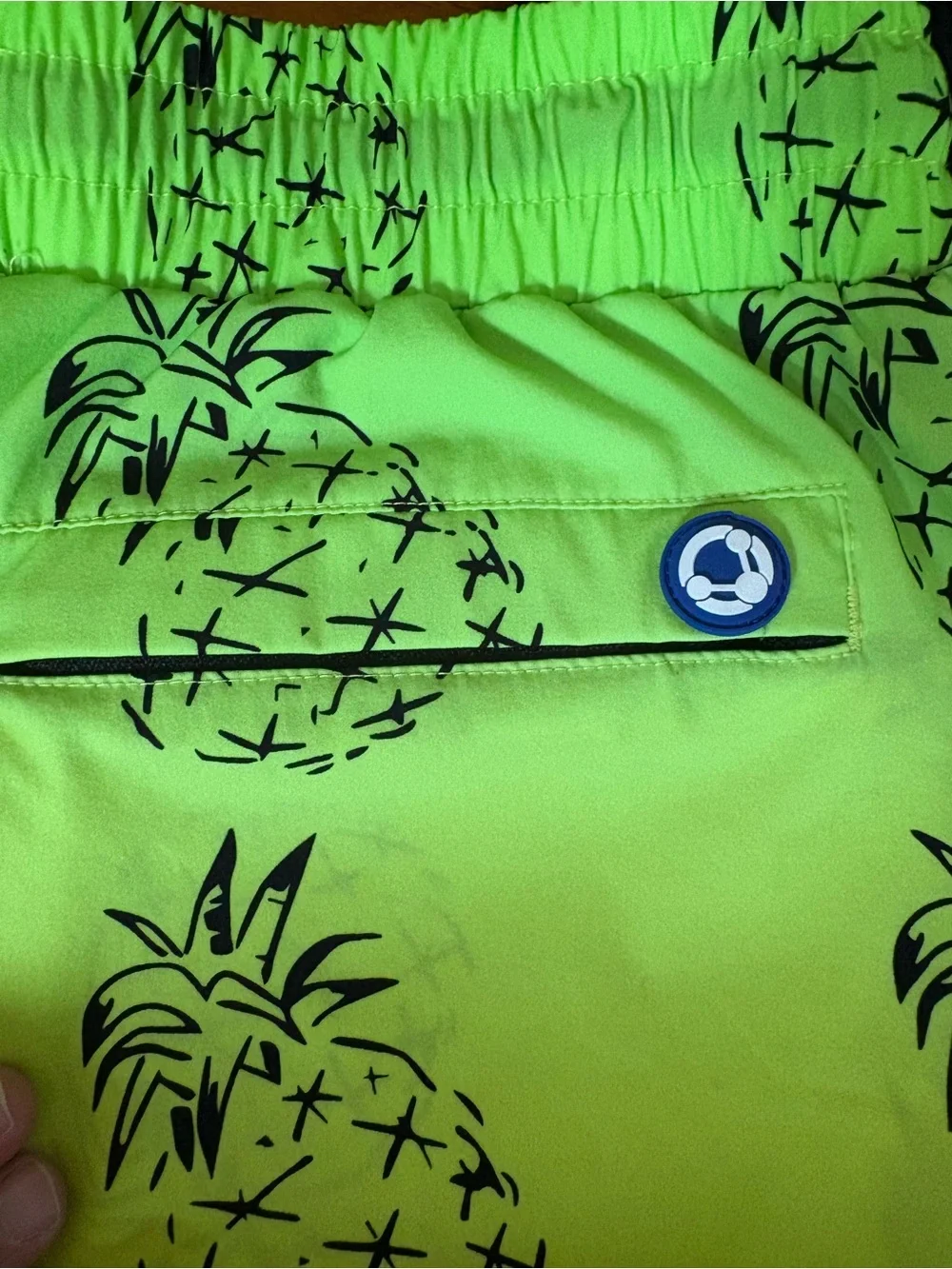 Rounderbum swim trunks H2O Lift  green and yellow Pineapple Men’s size XL